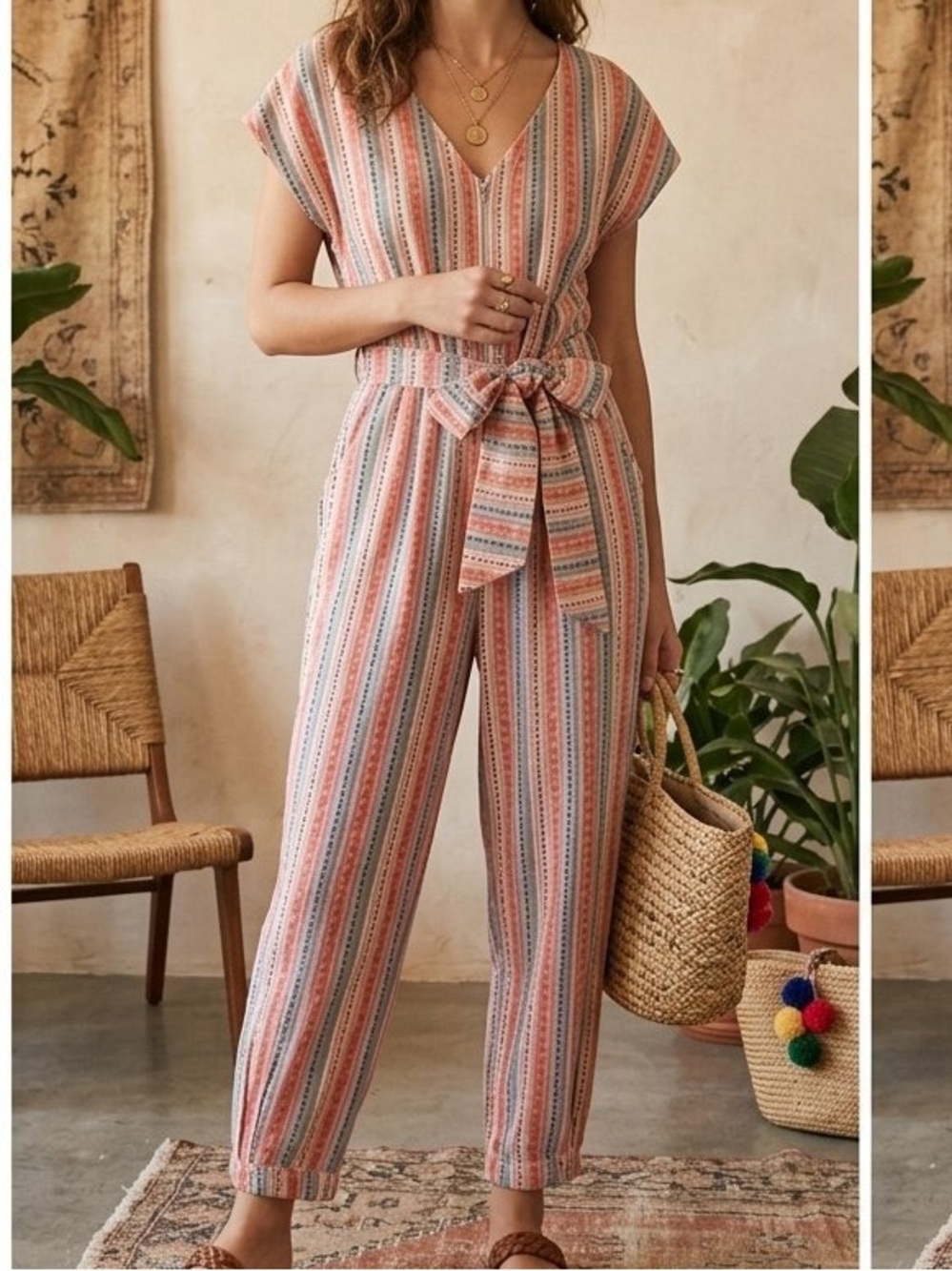 Anthropologie Porridge Alida Cut-Out Jumpsuit Extra Small Petite